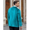 image:imageCOOFANDY Mens Velvet Blazer Notched Lapel Velour Suit Jacket One Button Tuxedo Jackets for Wedding Prom Party DinnerBlue Green