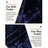 image:imageCOOFANDY Mens Velvet Blazer Notched Lapel Velour Suit Jacket One Button Tuxedo Jackets for Wedding Prom Party DinnerBlue Retro Floral
