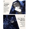 image:imageCOOFANDY Mens Velvet Blazer Notched Lapel Velour Suit Jacket One Button Tuxedo Jackets for Wedding Prom Party DinnerBlue Retro Floral