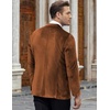 image:imageCOOFANDY Mens Velvet Blazer Notched Lapel Velour Suit Jacket One Button Tuxedo Jackets for Wedding Prom Party DinnerBrown