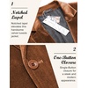 image:imageCOOFANDY Mens Velvet Blazer Notched Lapel Velour Suit Jacket One Button Tuxedo Jackets for Wedding Prom Party DinnerBrown