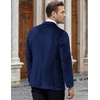 image:imageCOOFANDY Mens Velvet Blazer Notched Lapel Velour Suit Jacket One Button Tuxedo Jackets for Wedding Prom Party DinnerDark Blue