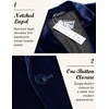 image:imageCOOFANDY Mens Velvet Blazer Notched Lapel Velour Suit Jacket One Button Tuxedo Jackets for Wedding Prom Party DinnerDark Blue