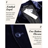 image:imageCOOFANDY Mens Velvet Blazer Notched Lapel Velour Suit Jacket One Button Tuxedo Jackets for Wedding Prom Party DinnerDark Blue Purple