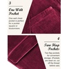 image:imageCOOFANDY Mens Velvet Blazer Notched Lapel Velour Suit Jacket One Button Tuxedo Jackets for Wedding Prom Party DinnerDark Red