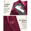 image:imageCOOFANDY Mens Velvet Blazer Notched Lapel Velour Suit Jacket One Button Tuxedo Jackets for Wedding Prom Party DinnerDark Red