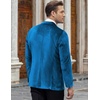 image:imageCOOFANDY Mens Velvet Blazer Notched Lapel Velour Suit Jacket One Button Tuxedo Jackets for Wedding Prom Party DinnerLake Blue