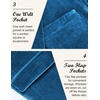 image:imageCOOFANDY Mens Velvet Blazer Notched Lapel Velour Suit Jacket One Button Tuxedo Jackets for Wedding Prom Party DinnerLake Blue