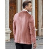 image:imageCOOFANDY Mens Velvet Blazer Notched Lapel Velour Suit Jacket One Button Tuxedo Jackets for Wedding Prom Party DinnerPink