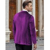 image:imageCOOFANDY Mens Velvet Blazer Notched Lapel Velour Suit Jacket One Button Tuxedo Jackets for Wedding Prom Party DinnerPurple
