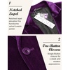 image:imageCOOFANDY Mens Velvet Blazer Notched Lapel Velour Suit Jacket One Button Tuxedo Jackets for Wedding Prom Party DinnerPurple