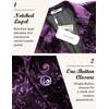 image:imageCOOFANDY Mens Velvet Blazer Notched Lapel Velour Suit Jacket One Button Tuxedo Jackets for Wedding Prom Party DinnerPurple Retro Floral