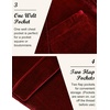 image:imageCOOFANDY Mens Velvet Blazer Notched Lapel Velour Suit Jacket One Button Tuxedo Jackets for Wedding Prom Party DinnerRed
