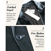 image:imageCOOFANDY Mens Velvet Blazer Notched Lapel Velour Suit Jacket One Button Tuxedo Jackets for Wedding Prom Party DinnerStone Blue