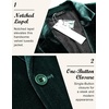 image:imageCOOFANDY Mens Velvet Blazer Notched Lapel Velour Suit Jacket One Button Tuxedo Jackets for Wedding Prom Party DinnerTeal Green