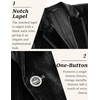 image:imageCOOFANDY Mens Velvet Blazer One Button Velour Tuxedo Jacket Notched Lapel Suit Jackets for Prom Wedding Party DinnerBlack