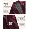 image:imageCOOFANDY Mens Velvet Blazer One Button Velour Tuxedo Jacket Notched Lapel Suit Jackets for Prom Wedding Party DinnerBurgundy