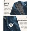 image:imageCOOFANDY Mens Velvet Blazer One Button Velour Tuxedo Jacket Notched Lapel Suit Jackets for Prom Wedding Party DinnerDark Blue Peacock