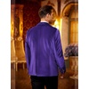 image:imageCOOFANDY Mens Velvet Blazer One Button Velour Tuxedo Jacket Notched Lapel Suit Jackets for Prom Wedding Party DinnerDark Purple