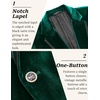 image:imageCOOFANDY Mens Velvet Blazer One Button Velour Tuxedo Jacket Notched Lapel Suit Jackets for Prom Wedding Party DinnerGreen