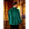 image:imageCOOFANDY Mens Velvet Blazer One Button Velour Tuxedo Jacket Notched Lapel Suit Jackets for Prom Wedding Party DinnerGreen