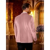 image:imageCOOFANDY Mens Velvet Blazer One Button Velour Tuxedo Jacket Notched Lapel Suit Jackets for Prom Wedding Party DinnerPink