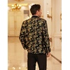 image:imageCOOFANDY Mens Velvet Tuxedo Floral Blazer Jacket One Button Shawl Lapel Suit Jacket for Dinner Prom Party WeddingGolden
