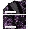 image:imageCOOFANDY Mens Velvet Tuxedo Floral Blazer Jacket One Button Shawl Lapel Suit Jacket for Dinner Prom Party WeddingPurple