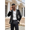 image:imageCOOFANDY Mens Velvet Tuxedo One Button Jacket Dinner Prom Wedding Blazer JacketBlack