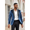 image:imageCOOFANDY Mens Velvet Tuxedo One Button Jacket Dinner Prom Wedding Blazer JacketBlue