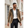 image:imageCOOFANDY Mens Velvet Tuxedo One Button Jacket Dinner Prom Wedding Blazer JacketBrown