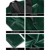 image:imageCOOFANDY Mens Velvet Tuxedo One Button Jacket Dinner Prom Wedding Blazer JacketLack Green