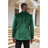 image:imageCOOFANDY Mens Velvet Tuxedo One Button Jacket Dinner Prom Wedding Blazer JacketLack Green