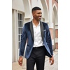 image:imageCOOFANDY Mens Velvet Tuxedo One Button Jacket Dinner Prom Wedding Blazer JacketNavy Blue