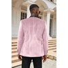 image:imageCOOFANDY Mens Velvet Tuxedo One Button Jacket Dinner Prom Wedding Blazer JacketPink