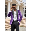 image:imageCOOFANDY Mens Velvet Tuxedo One Button Jacket Dinner Prom Wedding Blazer JacketPurple