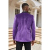 image:imageCOOFANDY Mens Velvet Tuxedo One Button Jacket Dinner Prom Wedding Blazer JacketPurple