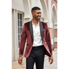 image:imageCOOFANDY Mens Velvet Tuxedo One Button Jacket Dinner Prom Wedding Blazer JacketWine Red