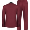image:imageCOOFANDY Mens Wedding Suits 2 Piece Tuxedo Jacket One Button Peak Lapel Suit Jacket Dress Pants for DinnerPromParty Wine Red