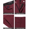 image:imageCOOFANDY Mens Wedding Suits 2 Piece Tuxedo Jacket One Button Peak Lapel Suit Jacket Dress Pants for DinnerPromParty Wine Red