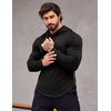 image:imageCOOFANDY Mens Workout Sweatshirts Long Sleeve Muscle Fit Athletic Gym Hoodies Pullover1 Black