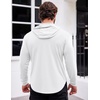 image:imageCOOFANDY Mens Workout Sweatshirts Long Sleeve Muscle Fit Athletic Gym Hoodies Pullover1 White
