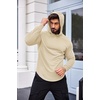 image:imageCOOFANDY Mens Workout Sweatshirts Long Sleeve Muscle Fit Athletic Gym Hoodies PulloverBeige
