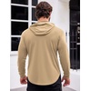 image:imageCOOFANDY Mens Workout Sweatshirts Long Sleeve Muscle Fit Athletic Gym Hoodies PulloverKhaki