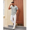 image:imageCOOFANDY Mens Wrinkle Free Shirts 2026 Short Sleeve Casual Button Down Summer Dress ShirtsLight Green