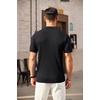 image:imageCOOFANDY Mens Zipper Polo Shirts Short Sleeve Ribbed Knit Polo T Shirts Fashion Casual Golf ShirtsBlack