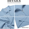image:imageCOOFANDY Mens Zipper Polo Shirts Short Sleeve Ribbed Knit Polo T Shirts Fashion Casual Golf ShirtsSky Blue