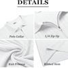 image:imageCOOFANDY Mens Zipper Polo Shirts Short Sleeve Ribbed Knit Polo T Shirts Fashion Casual Golf ShirtsWhite