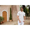 image:imageCOOFANDY Mens Zipper Polo Shirts Short Sleeve Ribbed Knit Polo T Shirts Fashion Casual Golf ShirtsWhite