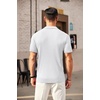 image:imageCOOFANDY Mens Zipper Polo Shirts Short Sleeve Ribbed Knit Polo T Shirts Fashion Casual Golf ShirtsWhite